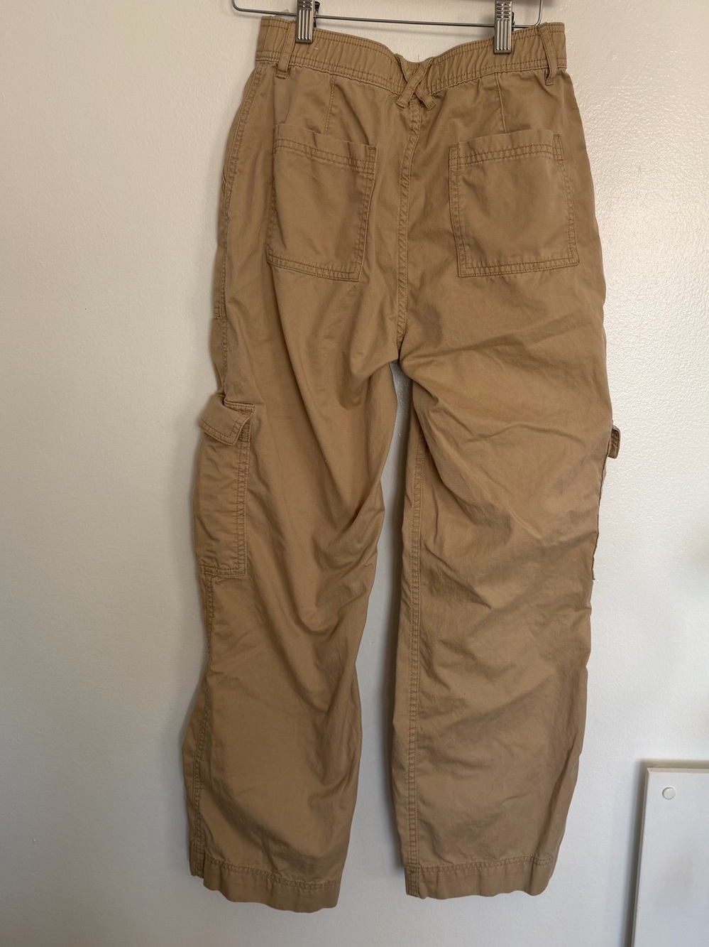 Vintage Abercrombie & Fitch Khaki Drawstring Baggy Cargo Pants 27 4S Y2K - Picture 2 of 11
